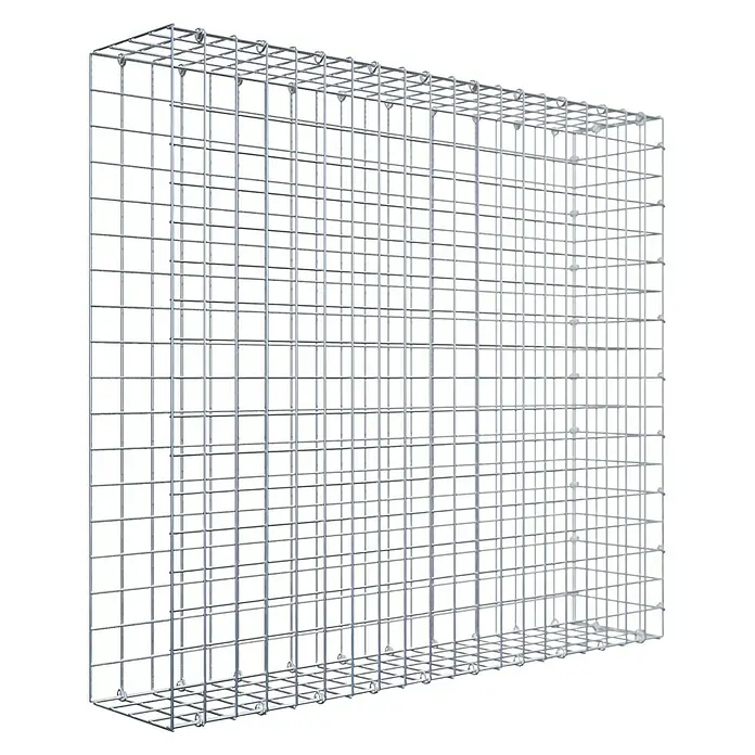 Gabiona Gabione Typ 2 - Zum Anbau in der Länge, 100 x 20 x 90 cm, Stahl, Maschenbreite: 50 mm, Maschenhöhe: 50 mm, C-Ring - Gabionen-Drahtkorb, eine robuste und vielseitige Lösung für Landschaftsbau und Stützmauern. Perfekt für den Garten- und Außenbereich.