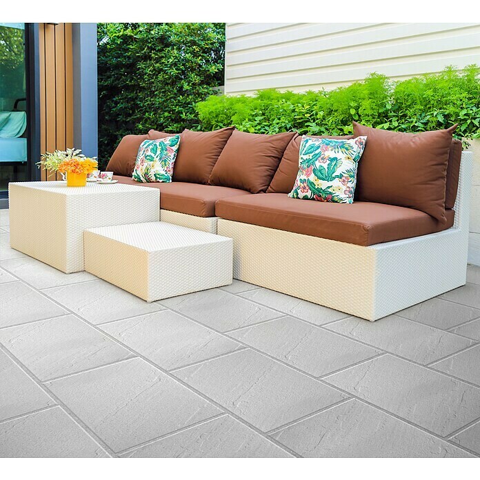 Terrassenplatte Wild Stone (60 x 40 x 4 cm, Perla, Beton) | BAUHAUS