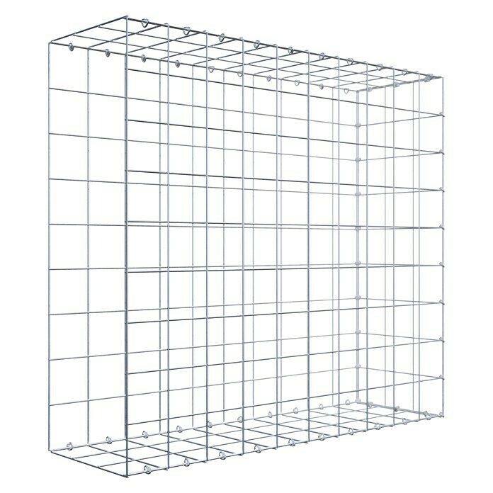Gabiona Gabione Typ 2 (Zum Anbau in der Länge, 100 x 30 x 90 cm, Stahl, Maschenbreite: 100 mm, Maschenhöhe: 100 mm, C-Ring) | BAUHAUS
