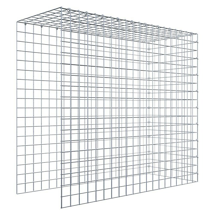 Gabiona Gabione Typ 4 (Zum Anbau in Länge & Höhe, 100 x 40 x 90 cm, Stahl, Maschenbreite: 50 mm, Maschenhöhe: 50 mm, C-Ring) | BAUHAUS