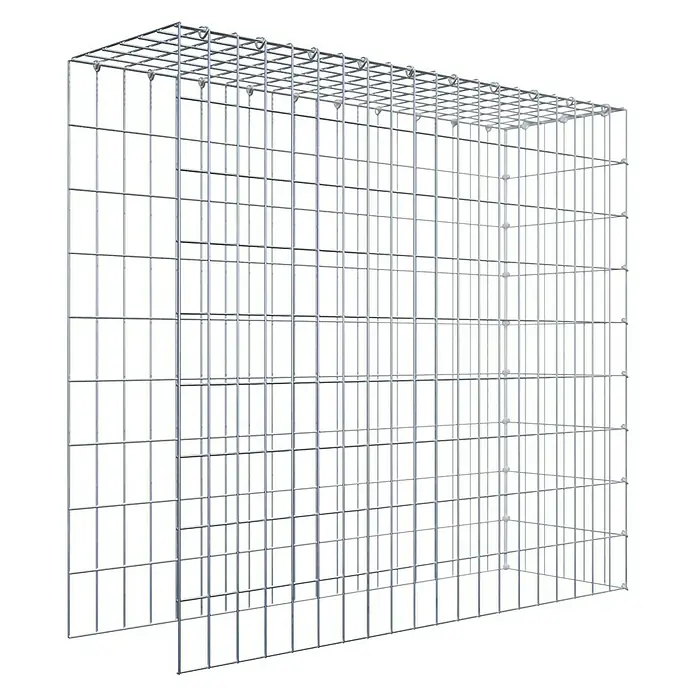 Gabiona Gabione Typ 4 - Zum Anbau in Länge & Höhe, 100 x 30 x 90 cm, Stahl, Maschenbreite: 50 mm, Maschenhöhe: 100 mm, C-Ring - Gabionenkäfig aus stabilem, verzinktem Stahldrahtgitter. Der Steinkorb ist ideal für den Garten- und Landschaftsbau.