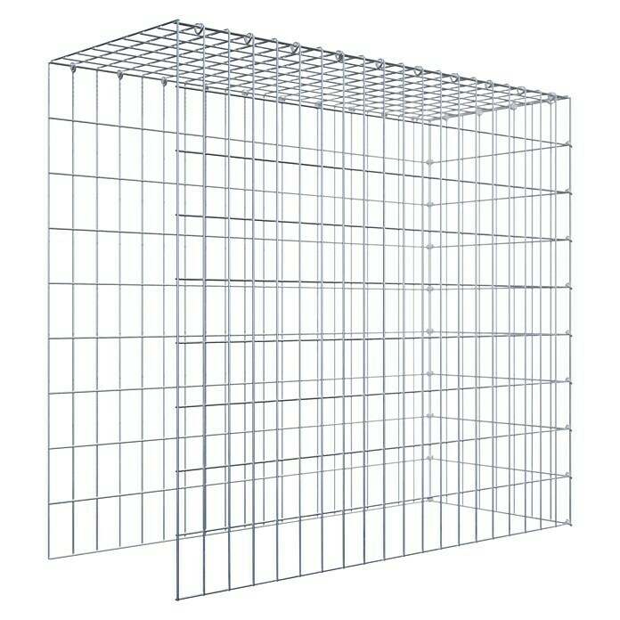 Gabiona Gabione Typ 4 (Zum Anbau in Länge & Höhe, 100 x 40 x 90 cm, Stahl, Maschenbreite: 50 mm, Maschenhöhe: 100 mm, C-Ring) | BAUHAUS