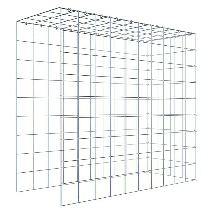 Gabiona Gabione Typ 4 (Zum Anbau in Länge & Höhe, 100 x 40 x 90 cm, Stahl, Maschenbreite: 100 mm, Maschenhöhe: 100 mm, C-Ring) | BAUHAUS