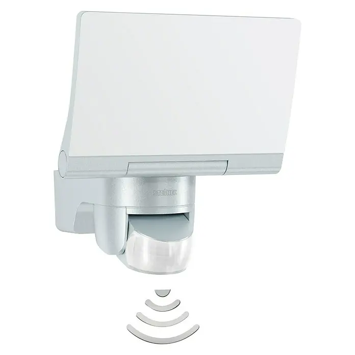 Steinel LED-Sensor-Strahler XLED home 2 S silber - 13,7 W, L x B x H: 161 x 180 x 218 mm, Silber, IP44 - Steinel Außenleuchte mit Bewegungsmelder für mehr Sicherheit und Komfort im Außenbereich.