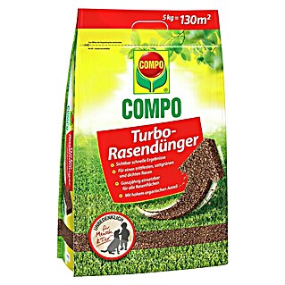 Compo Rasendünger Turbo (5 kg, Inhalt ausreichend für ca.: 130 m²)