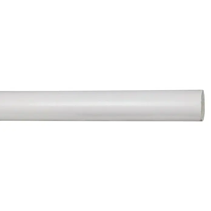 Gardinenstange Stab - Weiß, Länge: 160 cm, Durchmesser: 28 mm, Kürzbar - Das Bild zeigt eine hellgraue rechteckige Lichtleiste, die sich ideal für moderne Beleuchtungskonzepte eignet.