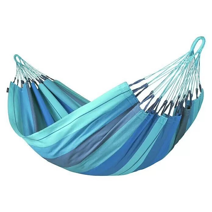 La Siesta Hängematte Modesta - L x B: 300 x 140 cm, Lagoon, Single - Diagonale Ansicht
