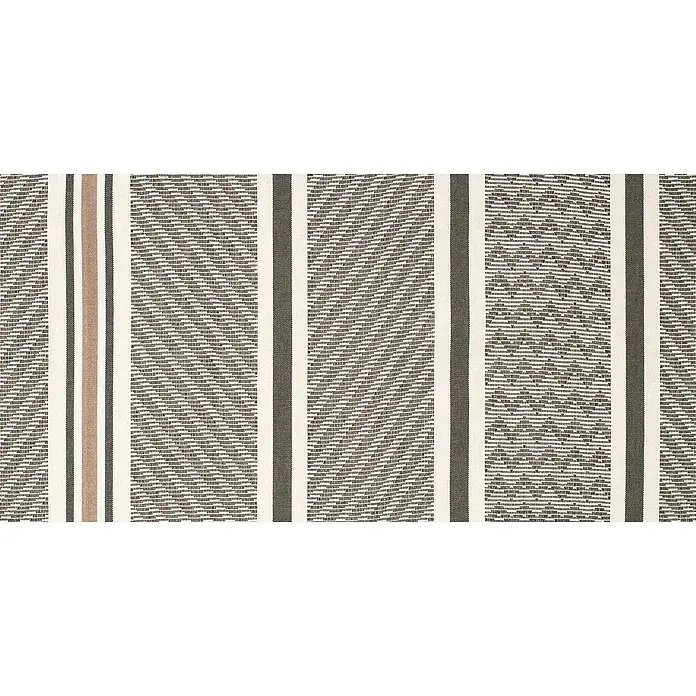 La Siesta Doppelhängematte Flora - L x B: 400 x 180 cm, Zebra, Ausführungseigenschaft: Kingsize - Nahaufnahme eines gestreiften Stoffes mit braunen, grauen und weißen Streifen, die eine interessante Textur für Dekorationen bieten.