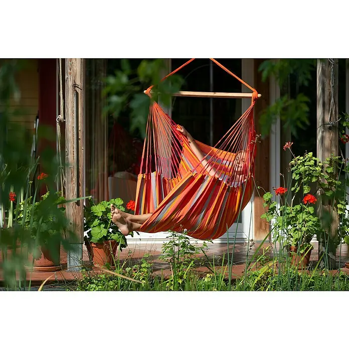 La Siesta Hängesessel Domingo Kingsize - Toucan - Entspannen Sie im farbenfrohen Hängesessel! Ideal für Garten oder Terrasse, bietet er Komfort und stilvolles Design für Ihre Auszeit im Freien.