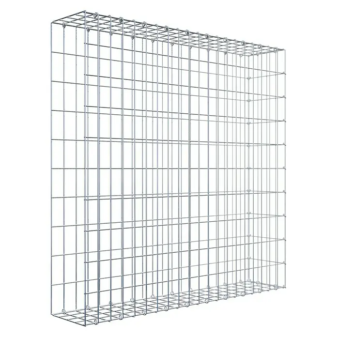 Gabiona Gabione Typ 2 - Zum Anbau in der Länge, 100 x 20 x 100 cm, Stahl, Maschenbreite: 50 mm, Maschenhöhe: 100 mm, C-Ring - Ein Gabionen-Steinkorb, ein Drahtgitterbehälter für Steine, der zur Gestaltung von Gärten und zur Befestigung von Hängen eingesetzt wird.