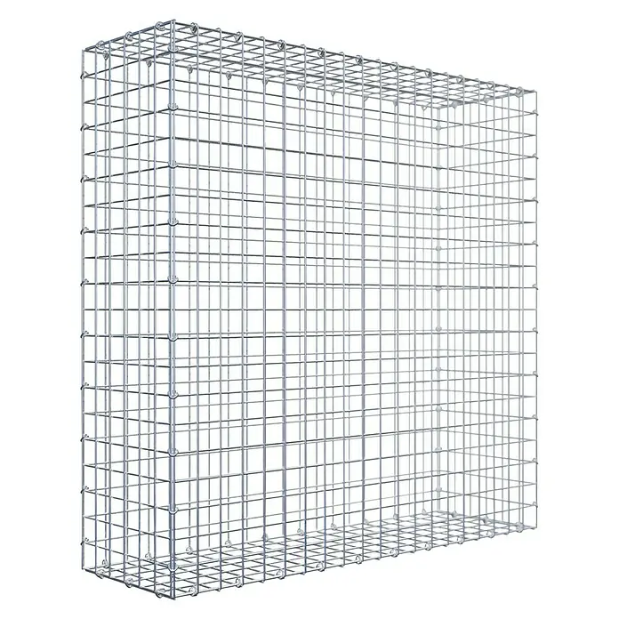 Gabiona Gabione - 100 x 30 x 100 cm, Stahl, Maschenbreite: 50 mm, Maschenhöhe: 50 mm - Ein Gabionenkorb aus Drahtgeflecht, ideal für den Garten- und Landschaftsbau, bietet Stabilität und Flexibilität.