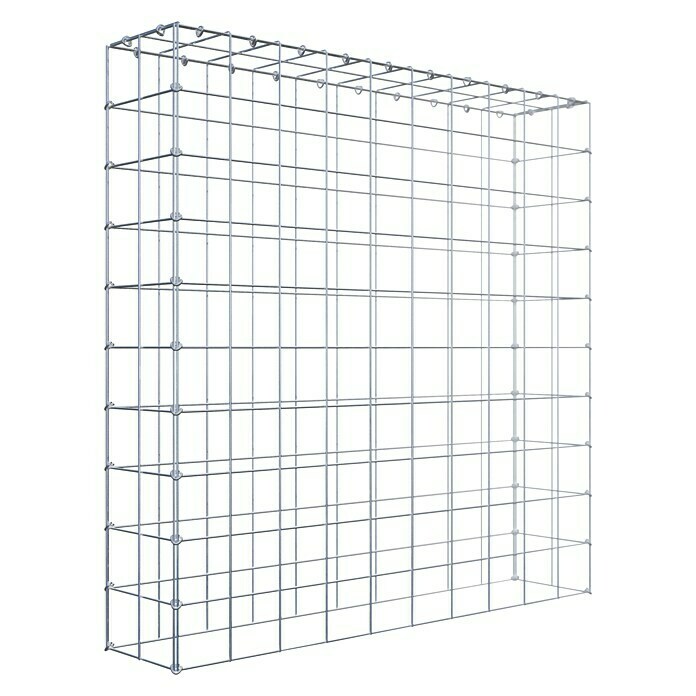 Gabiona Gabione Typ 3 (Zum Anbau in der Höhe, 100 x 20 x 100 cm, Stahl, Maschenbreite: 100 mm, Maschenhöhe: 100 mm) | BAUHAUS