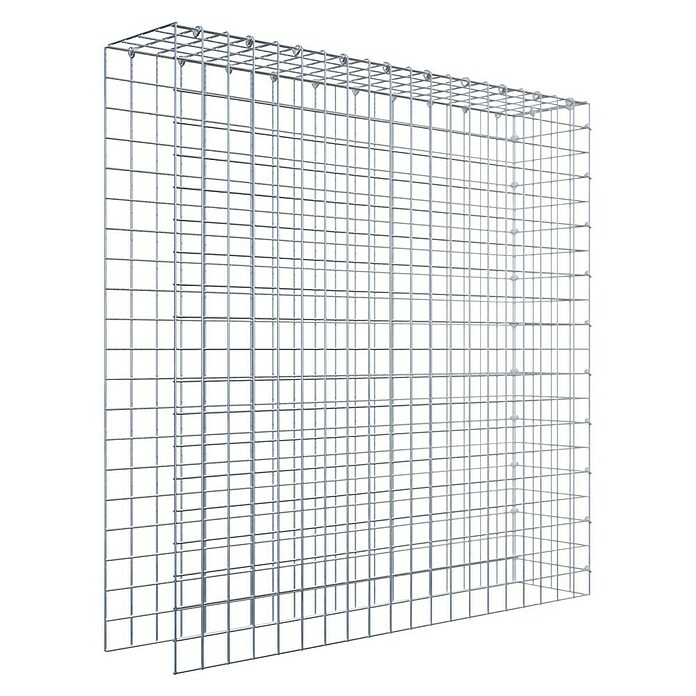 Gabiona Gabione Typ 4 (Zum Anbau in Länge & Höhe, 100 x 20 x 100 cm, Stahl, Maschenbreite: 50 mm, Maschenhöhe: 50 mm, C-Ring) | BAUHAUS