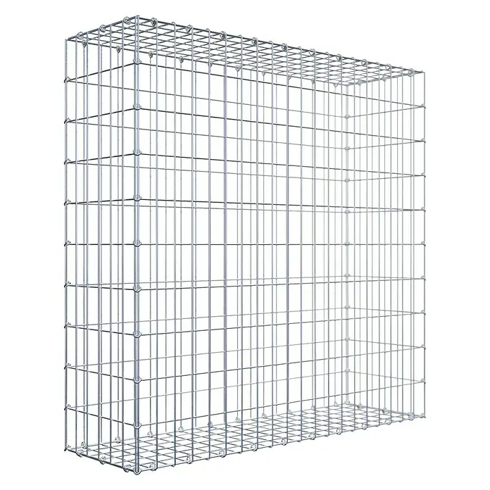 Gabiona Gabione - 100 x 30 x 100 cm, Stahl, Maschenbreite: 50 mm, Maschenhöhe: 100 mm - Ein rechteckiger Gabionenkorb aus verzinktem Drahtgitter, ideal für Gartenmauern oder dekorative Elemente. Robust und langlebig.