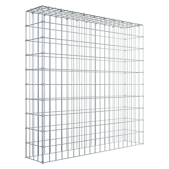 Gabiona Gabione Typ 3 (Zum Anbau in der Höhe, 100 x 20 x 100 cm, Stahl, Maschenbreite: 50 mm, Maschenhöhe: 100 mm, C-Ring) | BAUHAUS