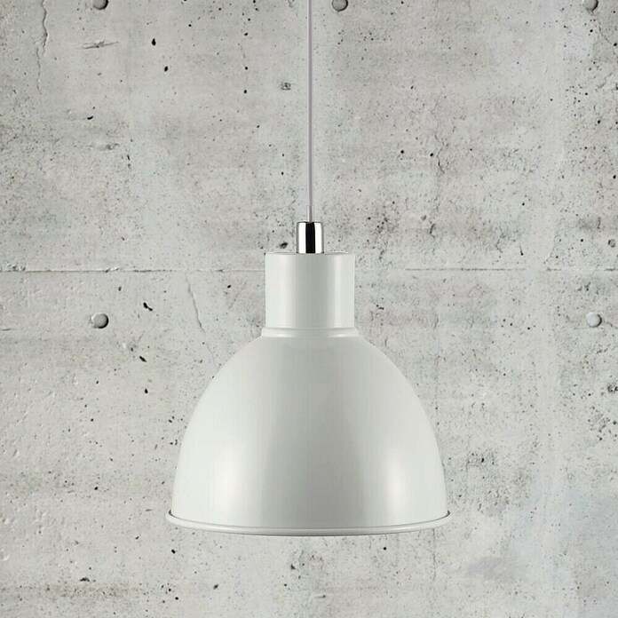 Nordlux Lámpara colgante redonda Pop  (60 W, Blanco, Ø x Al: 21,5 x 23 cm)