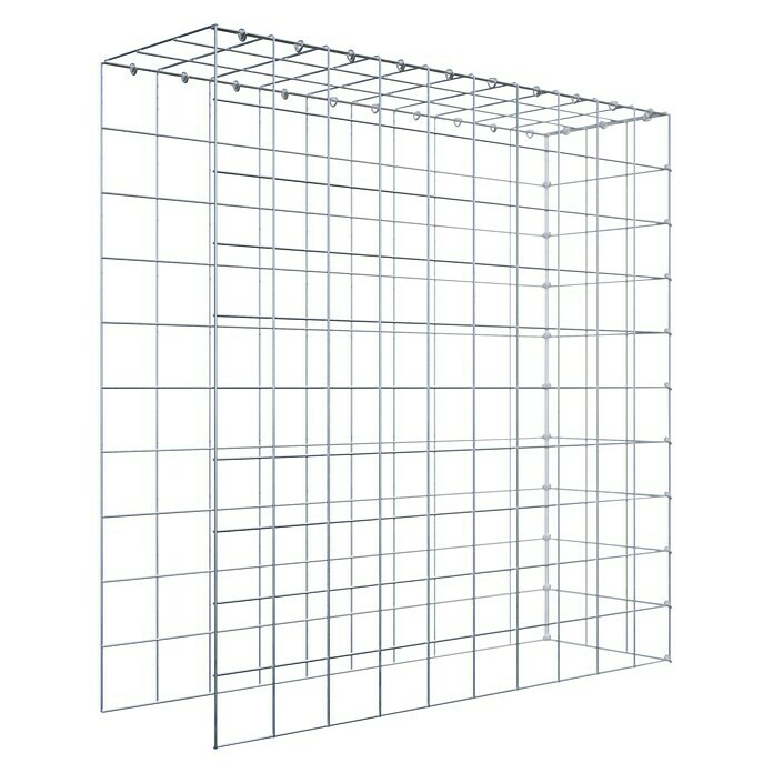 Gabiona Gabione Typ 4 (Zum Anbau in Länge & Höhe, 100 x 30 x 100 cm, Stahl, Maschenbreite: 100 mm, Maschenhöhe: 100 mm) | BAUHAUS