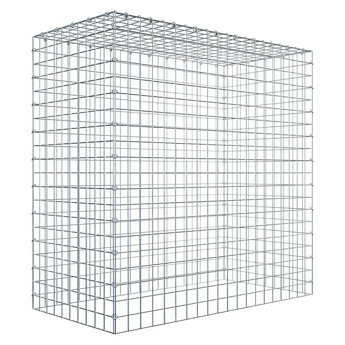 Gabiona Gabione Typ 3 - Zum Anbau in der Höhe, 100 x 50 x 100 cm, Stahl, Maschenbreite: 50 mm, Maschenhöhe: 50 mm, C-Ring - Ein geräumiger Gabionenkorb aus stabilem Draht, ideal für den Garten- und Landschaftsbau. Praktische Konstruktion zur individuellen Gestaltung von Außenbereichen.