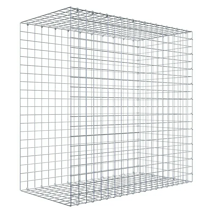 Gabiona Gabione Typ 2 - Zum Anbau in der Länge, 100 x 50 x 100 cm, Stahl, Maschenbreite: 50 mm, Maschenhöhe: 50 mm, C-Ring - Drahtgitterbox: Stabile Gitterbox aus robustem Draht für vielfältige Anwendungen. Ideal für Lagerung und Transport.