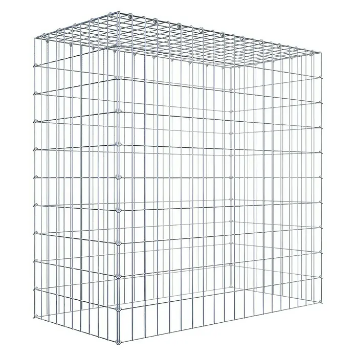 Gabiona Gabione Typ 3 - Zum Anbau in der Höhe, 100 x 50 x 100 cm, Stahl, Maschenbreite: 50 mm, Maschenhöhe: 100 mm, C-Ring - Drahtgitterbox für Gabionen zur Gestaltung von Gärten, Grundstücken und zur Errichtung von Stützmauern. Ideal für den Außenbereich.