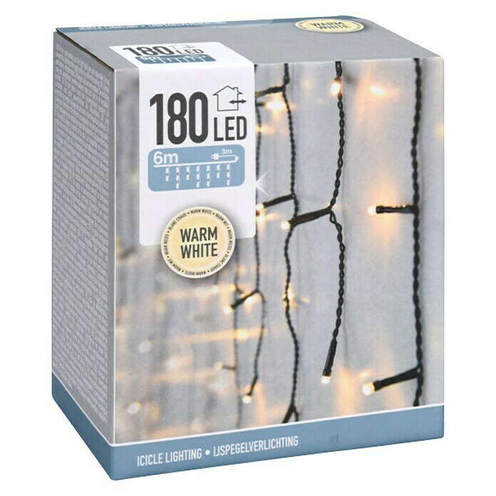 Led-lichtgordijn (Buiten, Warm wit, 180 st., Op netstroom) | BAUHAUS