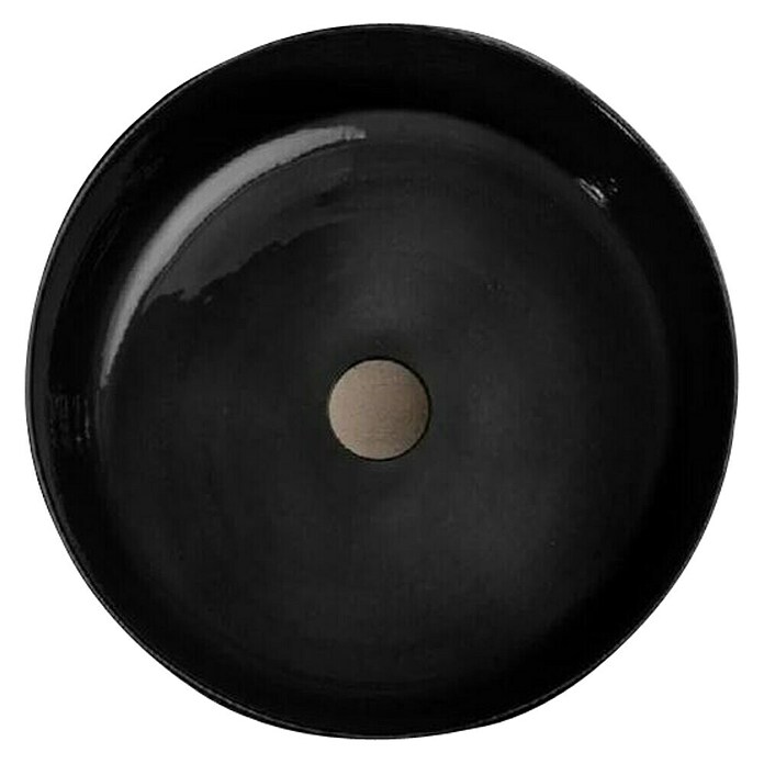 Cipì Nasadni okrugli umivaonik Index Niteshift  (Promjer: 42 cm, Bez preljeva, Crne boje) | BAUHAUS