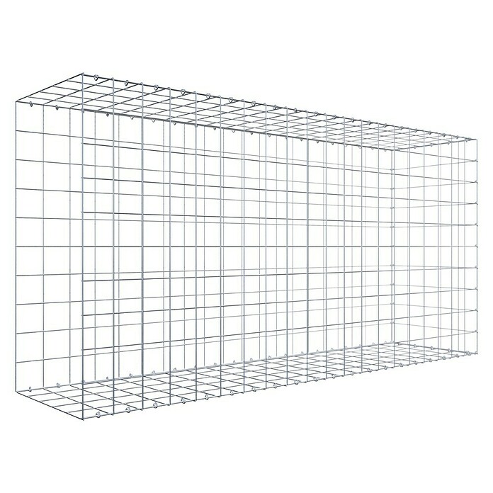 Gabiona Gabione Typ 2 (Zum Anbau in der Länge, 200 x 50 x 100 cm, Stahl, Maschenbreite: 100 mm, Maschenhöhe: 100 mm, C-Ring) | BAUHAUS