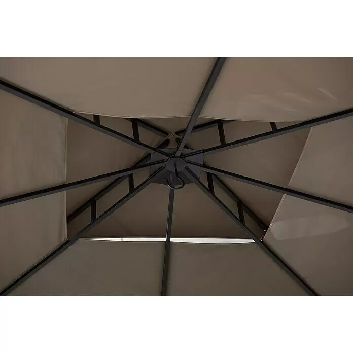 Sunjoy Pavillon Aneto - B x T: 360 x 300 cm, Farbe Gestell: Braun, Stahl - Detailaufnahme