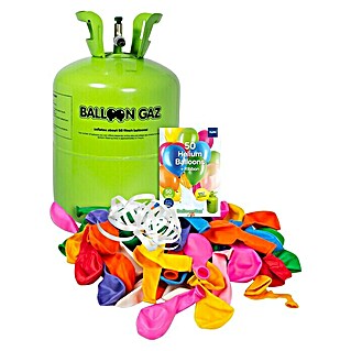 Ballongas-Flasche inkl. 50 Ballons (Inhalt ausreichend für ca.: 50 Ballons)