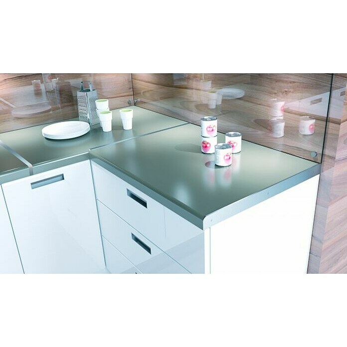 Hoekprofiel (l x b x h: 67 x 1,9 x 1,9 cm, Aluminium, Zilver) | BAUHAUS