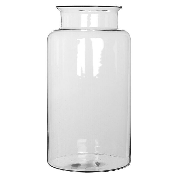 Okrugla staklena vaza (Ø x V: 19 x 35 cm, Prozirno)