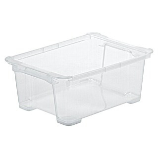 Rotho Clear Box (L x B x H: 38,7 x 11,7 x 15,8 cm, Transparent, Fassungsvermögen: 11 l)