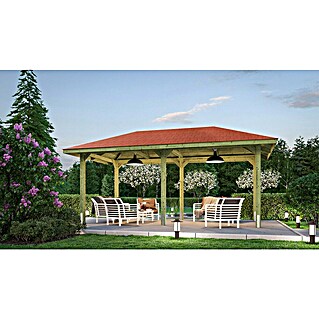 Weka Pavillon Gartenoase 651 B (L x B: 333 x 584 cm, Mit Dachschindeln)