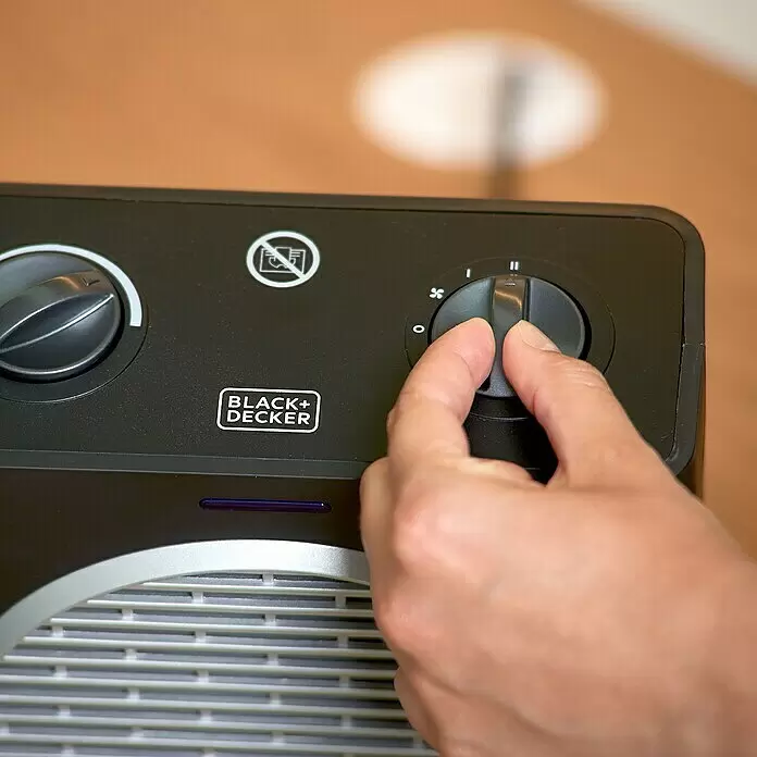 Black+Decker Heizlüfter BXSH2003E - 1.000 W - 2.000 W, Schwarz - Anwendungsbeispiel