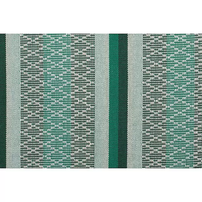 La Siesta Hängesessel Habana Comfort - L x B x H: 180 x 115 x 160 cm, Agave - Gewebter Stoff mit Streifen in Hellgrün, Dunkelgrün und Weiß. Einige Streifen zeigen aufwändige geometrische Rautenmuster.