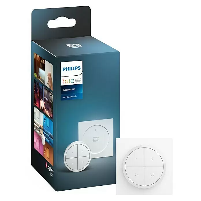 Philips Hue Lichtsteuerung Tap Dialswitch6 x 6 x 2 cm, Smart Home-fähig: Ja, Weiß, Dimmbar