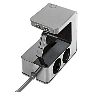 Legrand Bola de enchufes Upower 4x2P USB (x 4, Negro, 1,5 m)