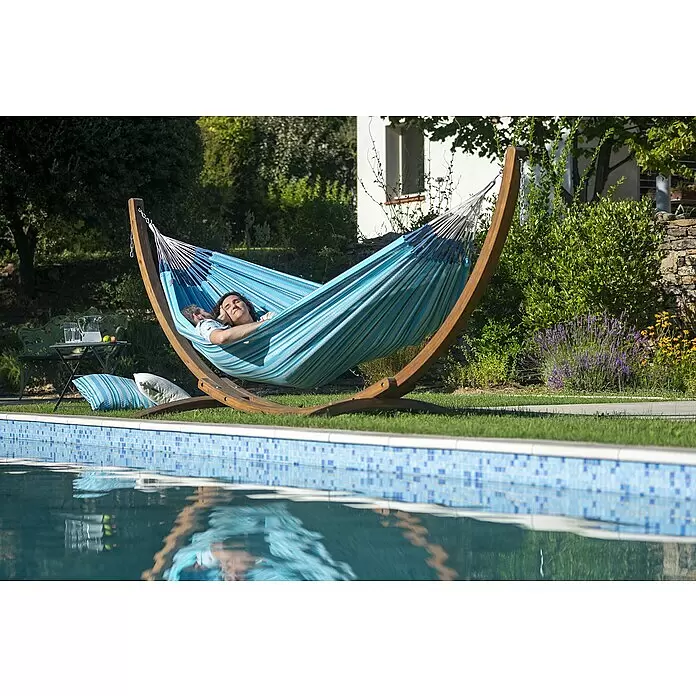 La Siesta Hängematte Modesta - L x B: 350 x 160 cm, Azure, Double - Anwendungsbeispiel