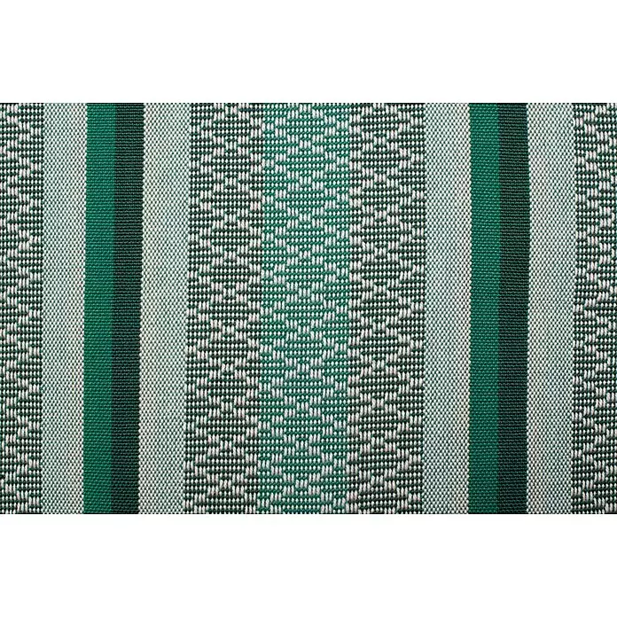 La Siesta Hängematte Modesta - L x B: 350 x 160 cm, Agave, Double - Gewebter Stoff mit vertikalen Streifen in Weiß, Hellgrün und Dunkelgrün, mit geometrischen Mustern.