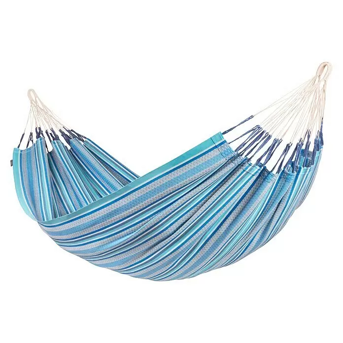 La Siesta Hängematte Modesta - L x B: 350 x 160 cm, Azure, Double - Diagonale Ansicht
