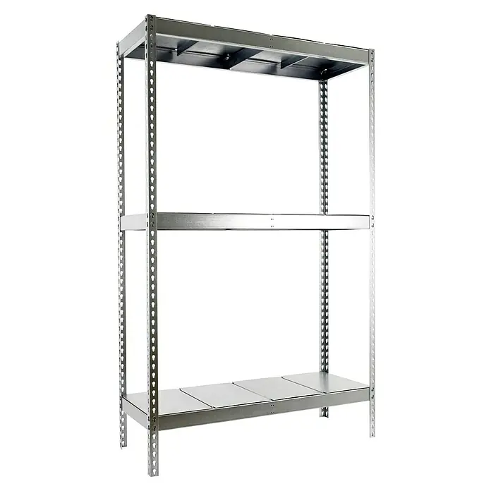 Simonrack Simontaller Estantería para cargas pesadas Metal - Al x An x Pr: 150 x 120 x 60 cm, Capacidad de carga por balda: 400 kg, Número de baldas: 3 ud., Inserción, Galvanizado - Estantería metálica de tres niveles, ideal para almacenamiento y organización. El diseño robusto proporciona espacio fiable.