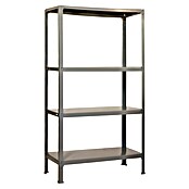 Simonrack Simonhome Estantería metálica Fileclick Mini (L x An x Al: 36 x 80 x 160 cm, Capacidad de carga: 100 kg/balda, Número de baldas: 4 ud., Gris)