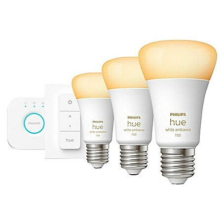 Philips Hue LED-Lampe White Ambiance (E27, Dimmbar, 806 lm - 1.055 lm, 8 W)