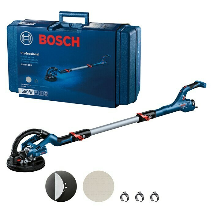 Bosch Professional Wand- & Deckenschleifer GTR 55-225550 W, Durchmesser Schleifteller: 215 mm Diagonal View