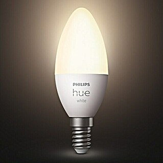 Philips Hue Smart-LED-Lampen Set White (E14, Dimmbar, Warmweiß, 470 lm, 5,5 W, Kerze, 1 Stk.)