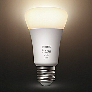 Philips Hue Smart-LED-Lampen Set White (E27, Dimmbar, Warmweiß, 1.055 lm, 9,5 W, 1 Stk.)