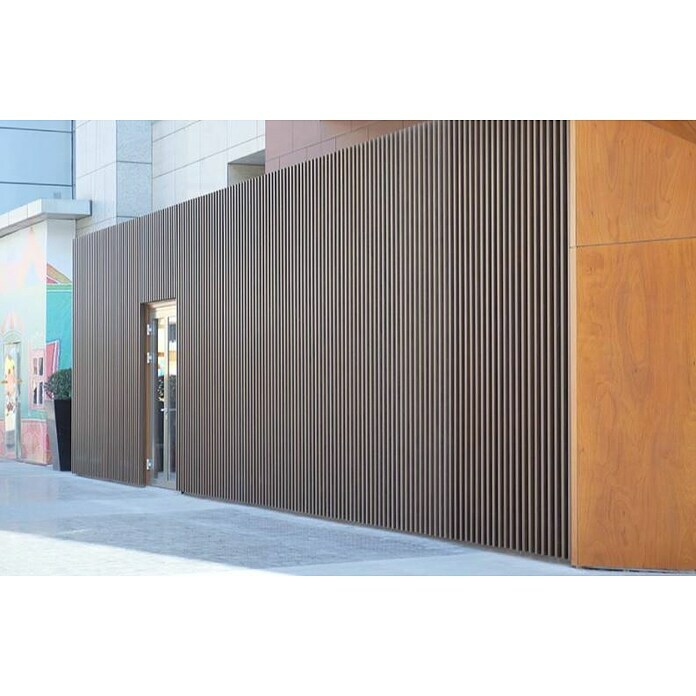 Revestimiento de pared palillería color roble/negro 260X32 cm