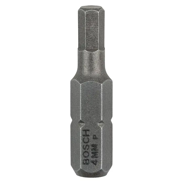 Bosch Punta Extra Hard C - HEX 4 mm, 25 mm - Punta Allen Bosch de 4 mm para atornillado preciso con transmisión de fuerza óptima, ideal para taller y proyectos de bricolaje.