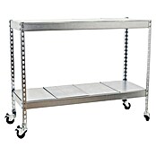 Simonrack Simontaller Estantería para cargas pesadas Ecoforte Mobile Chipboard (L x An x Al: 75 x 150 x 90 cm, Capacidad de carga: 400 kg/balda, Número de baldas: 2 ud.)