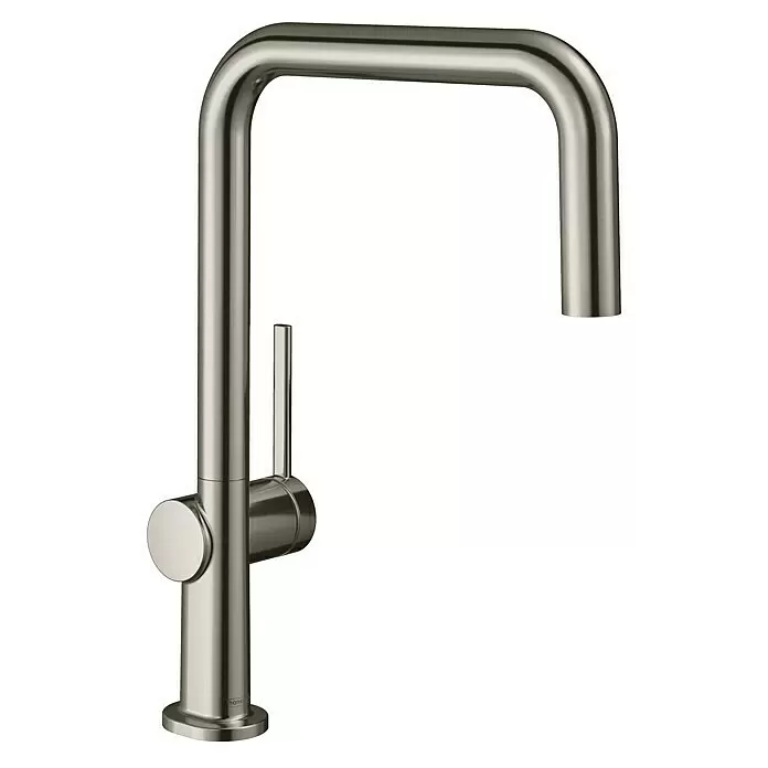 Hansgrohe Spültischarmatur Talis M54 U 220 - Edelstahl, Matt - Moderner Küchenhahn aus gebürstetem Metall mit U-förmigem Auslauf und Einhebelgriff.
